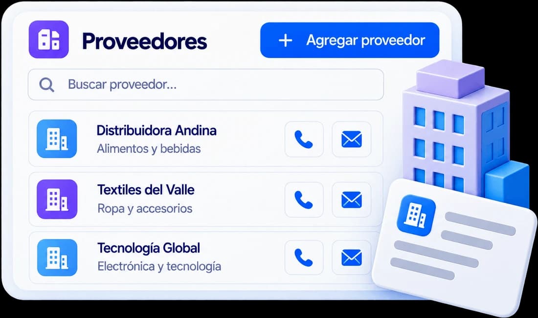 Registro de proveedores